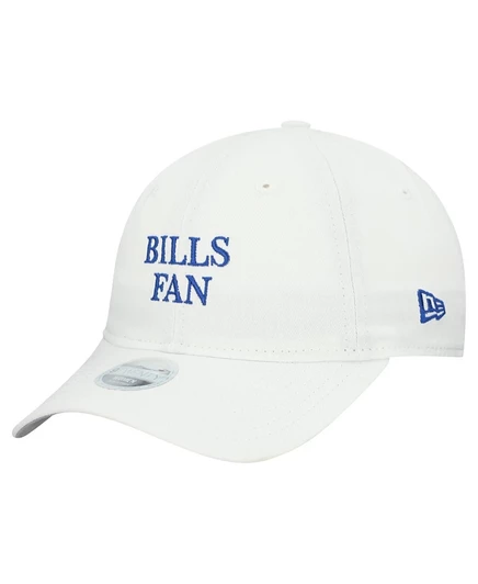 Женская белая кепка New Era для болельщиков команды Buffalo Bills Team Fan 9 TWENTY с регулируемой длиной, белая