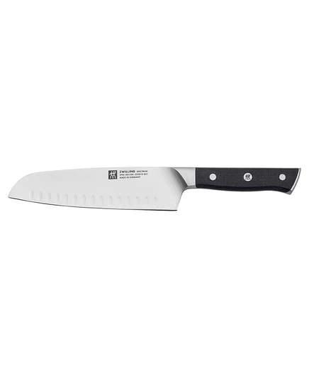 Нож Zwilling Spectrum Santoku 7″ с полым лезвием, черный
