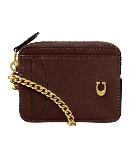 Женский чехол для карт Coach Essential кожаный, коричневый