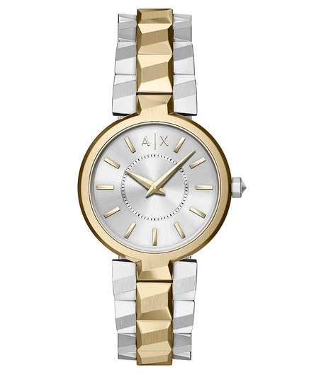 Женские часы Audora от Armani Exchange с двумя стрелками из нержавеющей стали, 34 мм, многоцветные