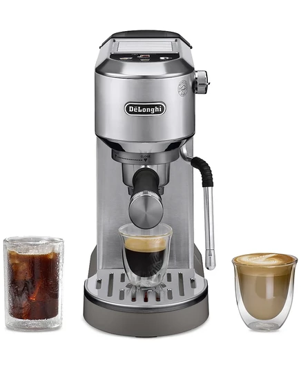 Кофемашина De Longhi Dedica Duo эспрессо, серебристая
