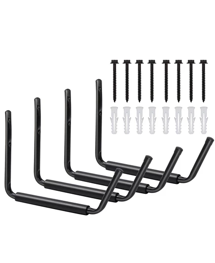 Крючки настенные Lugo Steel Hooks, набор 4 шт, черные