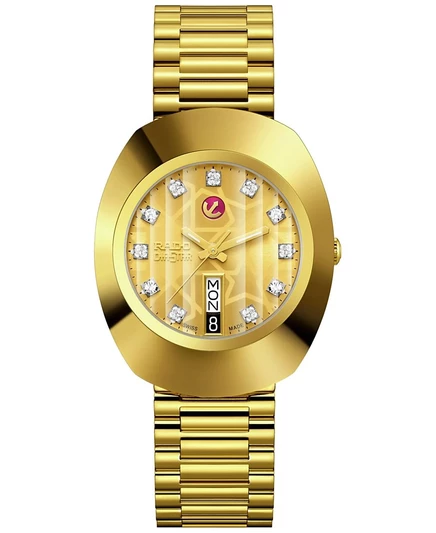 Мужские часы rado original автоматические 35 мм, золотистые