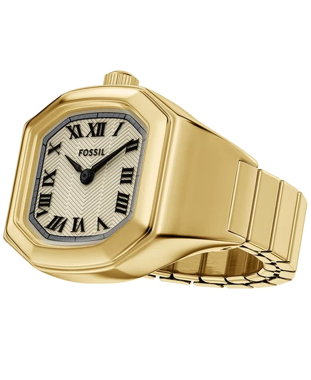 Женские часы Harlow Watch Ring с двумя стрелками, позолоченные часы из нержавеющей стали, 16 мм gold-tone