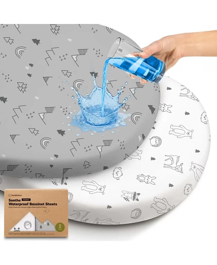Простыни KeaBabies Soothe для люльки 84×43 см, 2 шт.