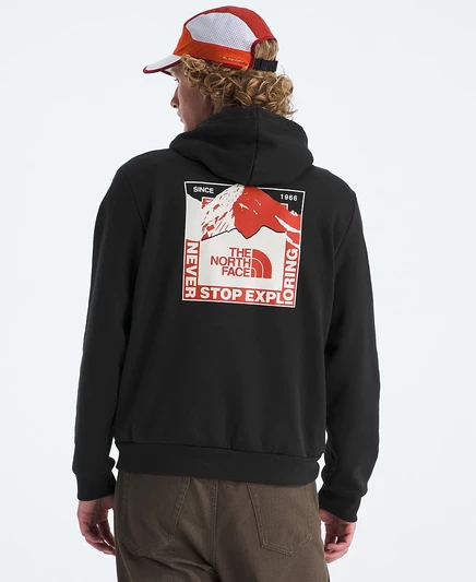 Мужская толстовка с капюшоном The North Face Mountain Scape с длинным рукавом черного цвета