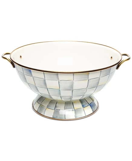 Сервировочная миска MacKenzie-Childs Sterling Check Everything, разноцветная