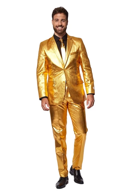 Мужской костюм opposuits shiny silver, серебристый