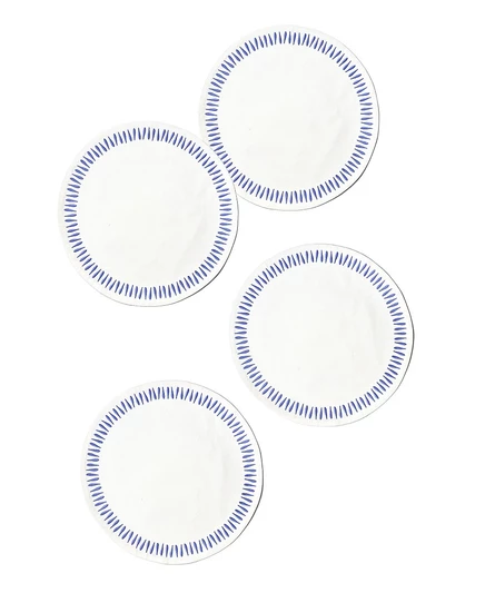 Набор 4 круглых подставок Coton Colors Iris Blue, синий