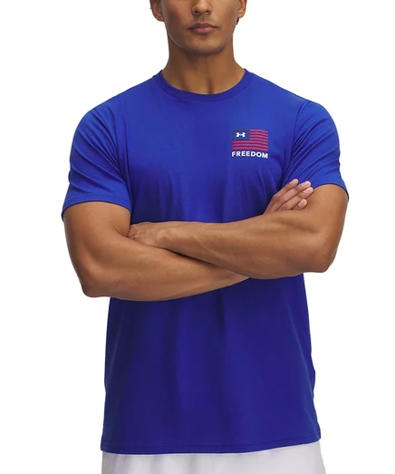 Мужская футболка Under Armour Freedom с принтом, синяя