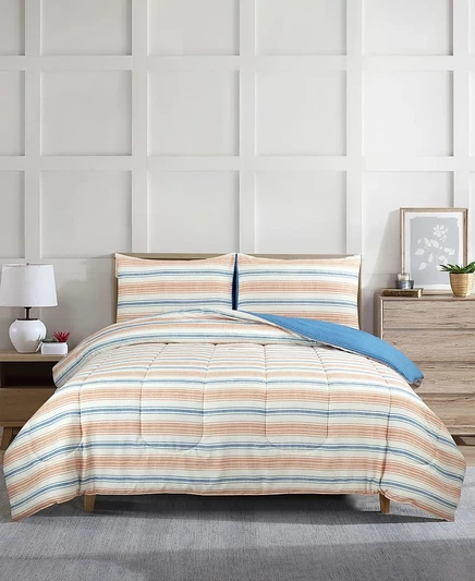 Комплект стеганого одеяла Macy's Cloud Stripe, 3 предмета, мультицвет