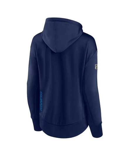 Женская толстовка Fanatics Navy Winnipeg Jets Authentic Pro Rink с капюшоном на молнии navy