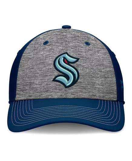 Fanatics Мужская серая / темно-синяя кепка Seattle Kraken Fundamental Flex gray, navy