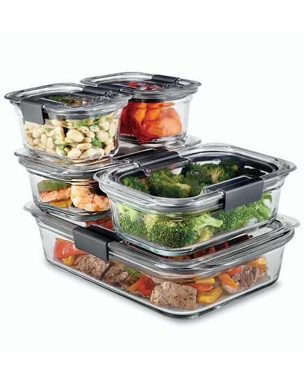 Набор стеклянных контейнеров Rubbermaid Brilliance, 10 шт.