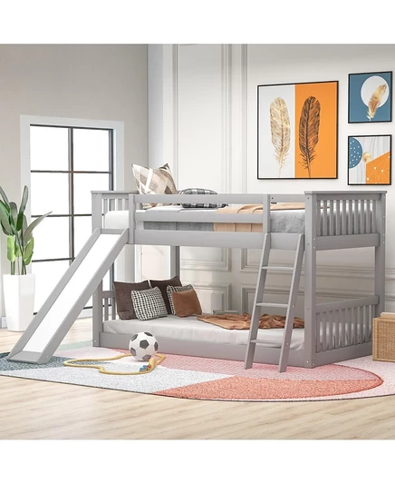 Двухъярусная кровать Streamdale Furniture Twin over Twin с горкой и лестницей
