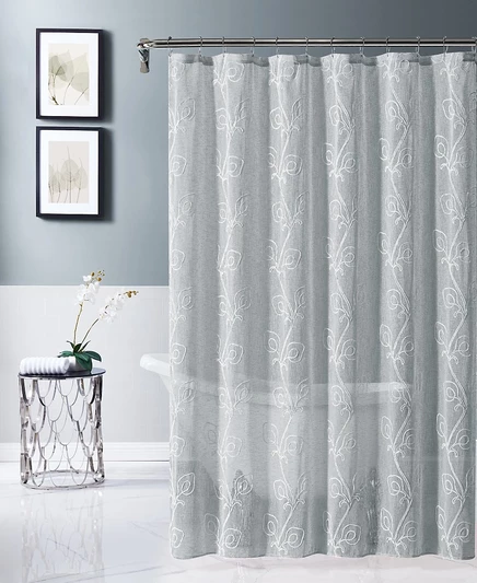 Шторка для душа Dainty Home Stella, серебристо-белая