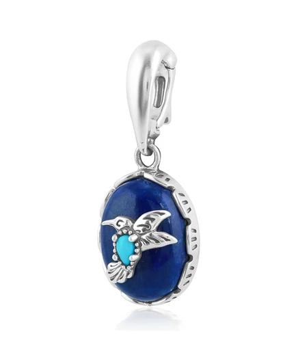 Женский кулон-энхансер American West Jewelry Hummingbird с лазуритом и бирюзой, синий