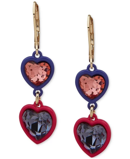 Серьги Emily In Paris Heart, позолоченные, разноцветные