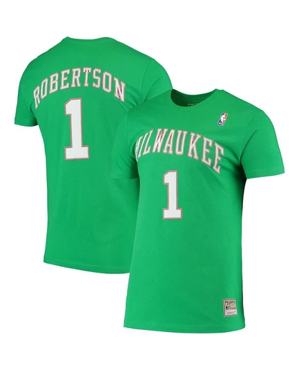 Мужская футболка Mitchell & Ness Oscar Robertson, зеленая
