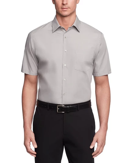 Однотонная рубашка из поплина Van Heusen с коротким рукавом