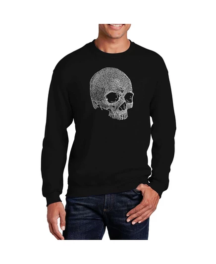 Мужская толстовка с круглым вырезом в стиле поп-арт Dead Inside Skull от LA Pop Art black