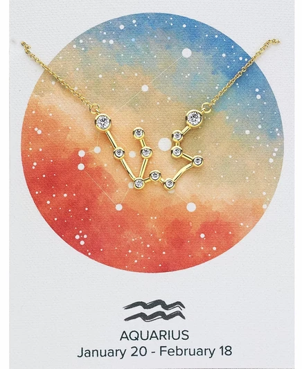 Женское ожерелье Sterling Forever, When Stars Align, Водолей