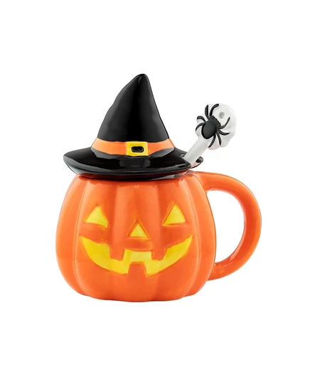 Кружка Mr. Halloween с крышкой и ложкой, разноцветная