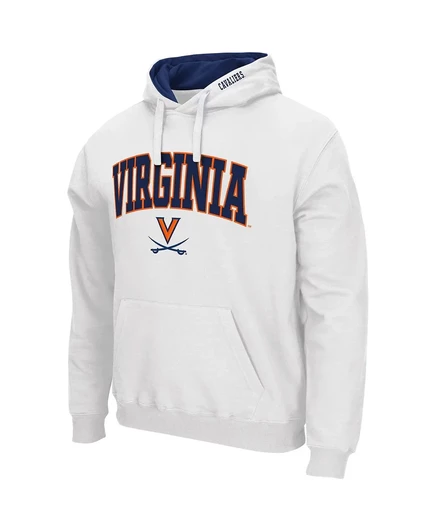 Мужская толстовка-пуловер Colosseum Virginia Cavaliers с логотипом 3.0 white