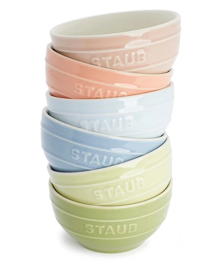Набор 6 маленьких мисок Staub Small Universal, пастельный
