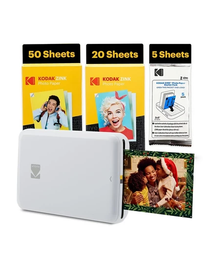 Фотопринтер Kodak Step 2×3″ с бумагой ZINK 75 листов, белый