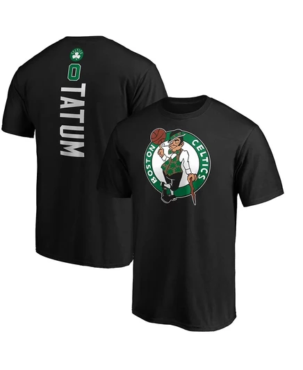 Мужская футболка Fanatics Jayson Tatum Black с именем и номером плеймейкера команды Boston Celtics black