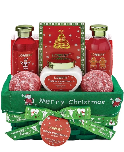 Рождественский подарочный набор Lovery Strawberry Sandalwood, подарочная упаковка для ванны и ухода за телом, 8 предметов, без цвета