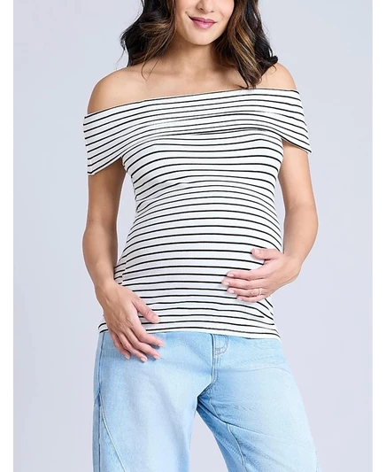 Женский топ Motherhood Maternity Off-Shoulder, белый