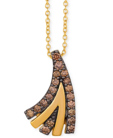 Колье Le Vian с бриллиантом 3/8 карата, жёлтое золото