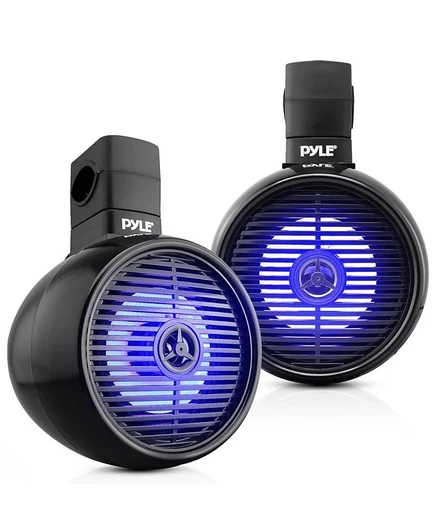 Морская колонка Pyle 8″ Bluetooth с LED, черная