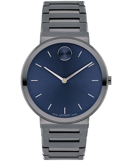 Мужские швейцарские кварцевые часы Movado Bold Horizon из серой стали с ионным покрытием, 40 мм gray