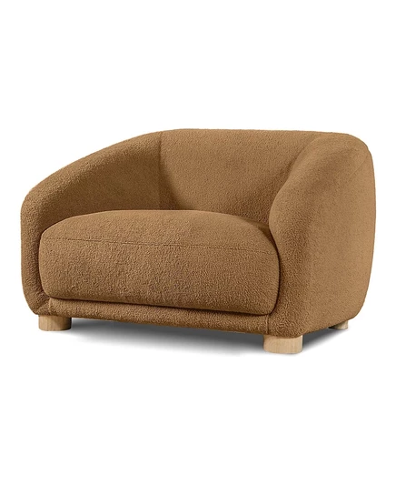Кресло Furniture of America Waxley Chemille, 107 см, коричневое
