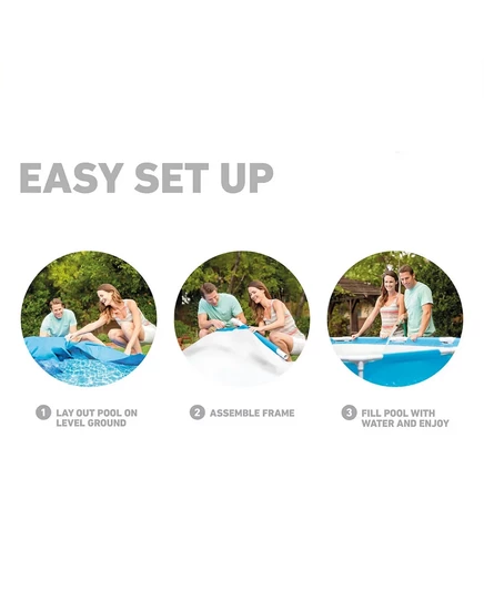 Каркасный бассейн Intex 2,44 м × 51 см, синий