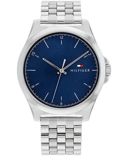 Мужские кварцевые часы Tommy Hilfiger 42 мм, серебристые