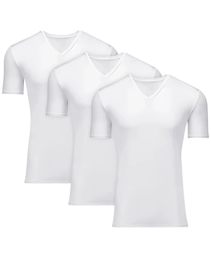 Мужская футболка Hanes 3 шт. X-Temp V-образный вырез, белая