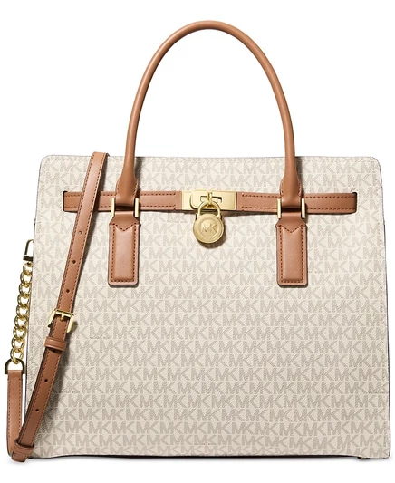 Женская сумка Michael Kors Hamilton Moderne большая, белая