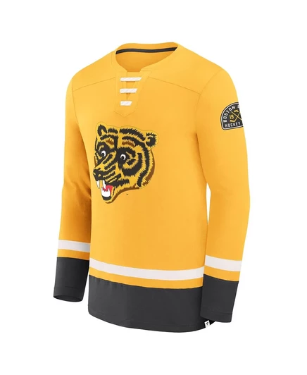 Мужская футболка Fanatics Boston Bruins Vintage High Point, золотая