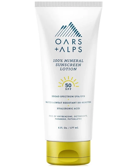 Oarles + Alps 100% минеральный солнцезащитный лосьон SPF 50, 6 унций, без цвета