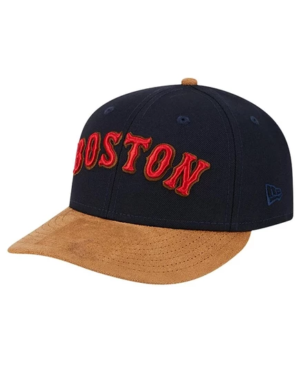 Мужская кепка New Era 59FIFTY замшевый козырек, синяя