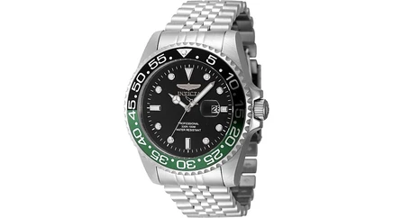Мужские кварцевые часы Invicta 48387 Pro Diver с черным циферблатом и 3 стрелками silver