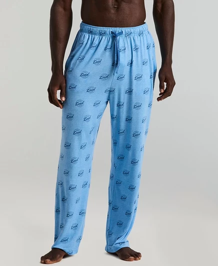 Мужские пижамные брюки Perry Ellis Portfolio Best Dad с рисунком для сна синего цвета