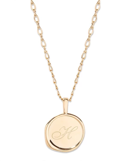 Кулон Brook & York Sadie 14K позолота с инициалом, золотистый