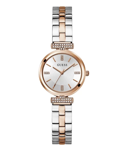 Женские аналоговые двухцветные стальные часы GUESS 28mm multi