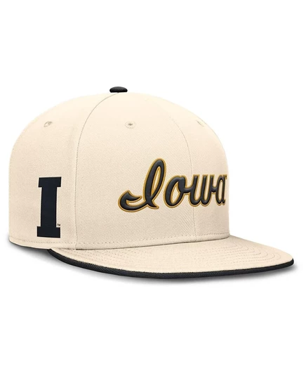 Мужская кепка Nike Primetime Iowa Hawkeyes фиксированная, белая