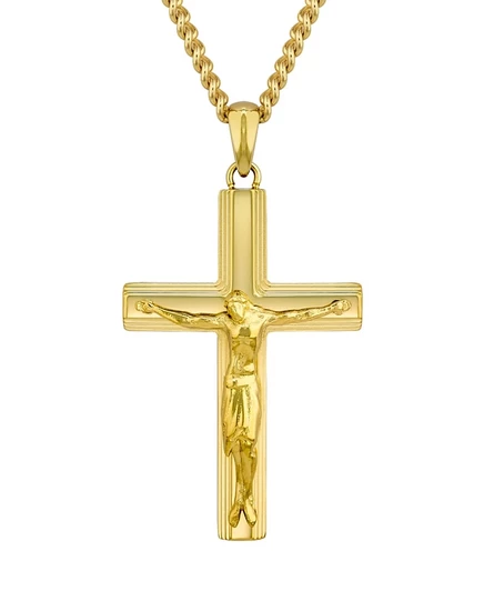 Мужская подвеска Vincero Crucifix, 53 см, золотистая